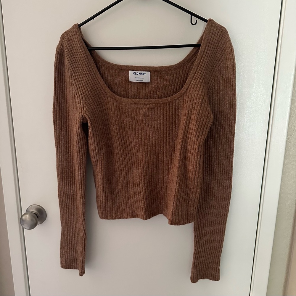 Old Navy Square Neck Ribbed Sweater